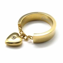 Diamantbesetzter 5-Mm-Herzring Aus Titan 18 Karat Gold