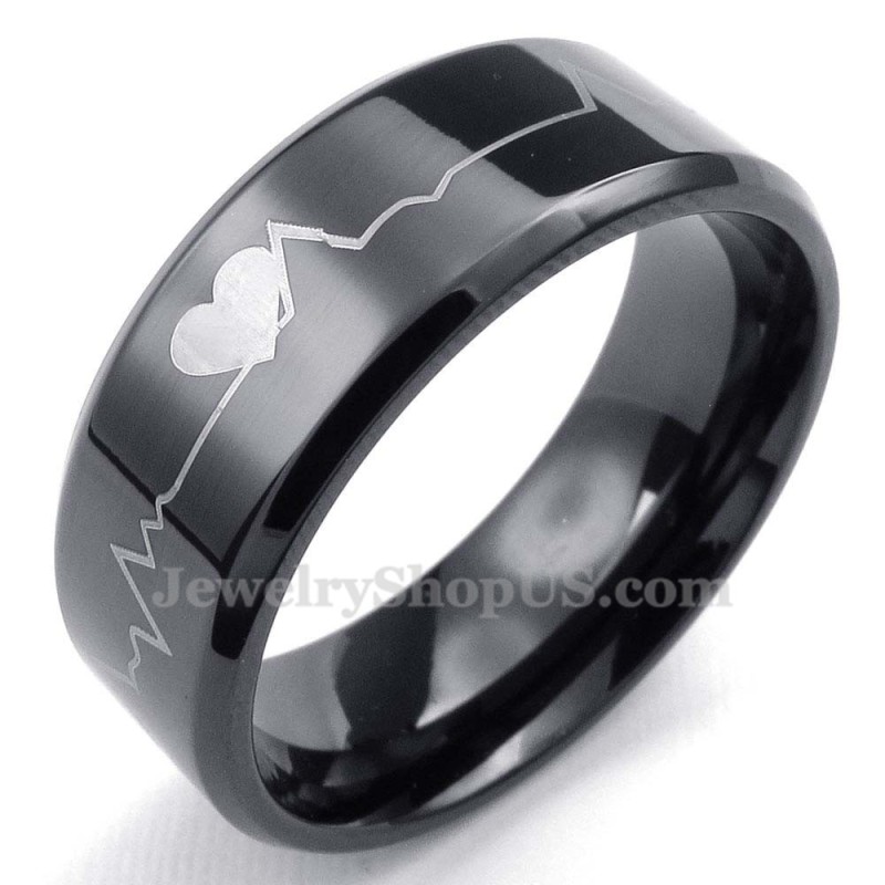 Runder Ring Aus Schwarzem Titan Runder Ring Aus Schwarzem Titan