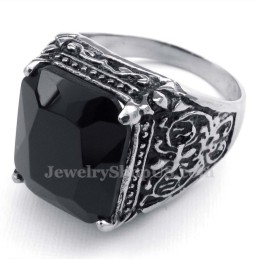 Titanring Mit Schwarzem Zirkon