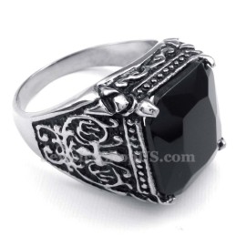 Titanring Mit Schwarzem Zirkon