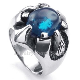Titanring Mit Blauem Zirkon