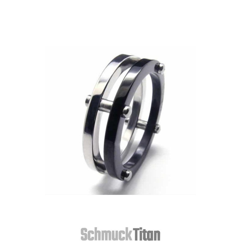 Two Circles Herrenring Aus Titan, 6 Mm