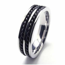 Titanring Mit Zwei Rillen Und Kettengliedern, 5 Mm