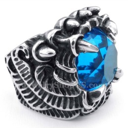 Titanring Mit Blauem Zirkon