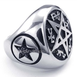 Titanring Mit Fünfzackigem Stern