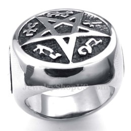 Titanring Mit Fünfzackigem Stern