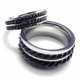 Titanring Mit Zwei Rillen Und Kettengliedern, 5 Mm