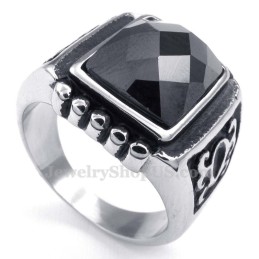 Titanring Mit Schwarzem Zirkon