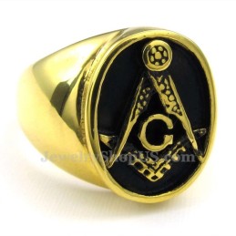 Freimaurerring Aus Goldenem Titan