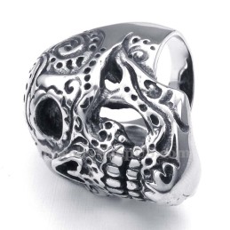 Totenkopfring Aus Titan