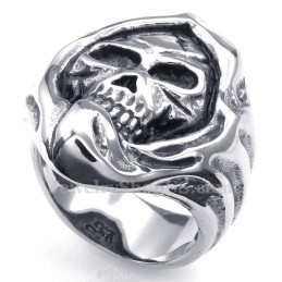 Totenkopfring Aus Titan