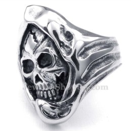 Totenkopfring Aus Titan