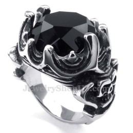 Titanring Mit Schwarzem Zirkon