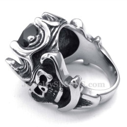 Titanring Mit Schwarzem Zirkon
