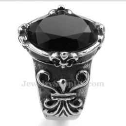 Titanring Mit Schwarzem Zirkon