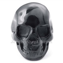 Schwarzer Totenkopfring Aus Titan
