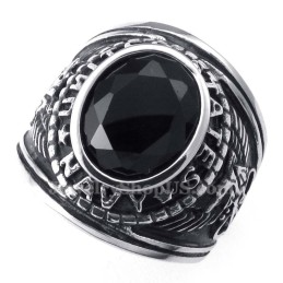 Titanring Mit Schwarzem Zirkon