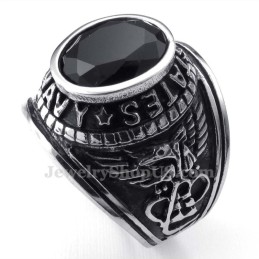 Titanring Mit Schwarzem Zirkon