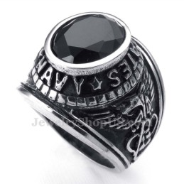 Titanring Mit Schwarzem Zirkon