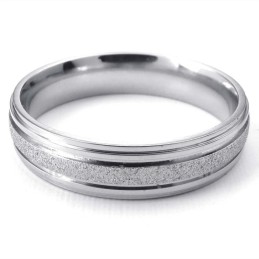 Sandgestrahlter Titan-Liebesring (Herren)