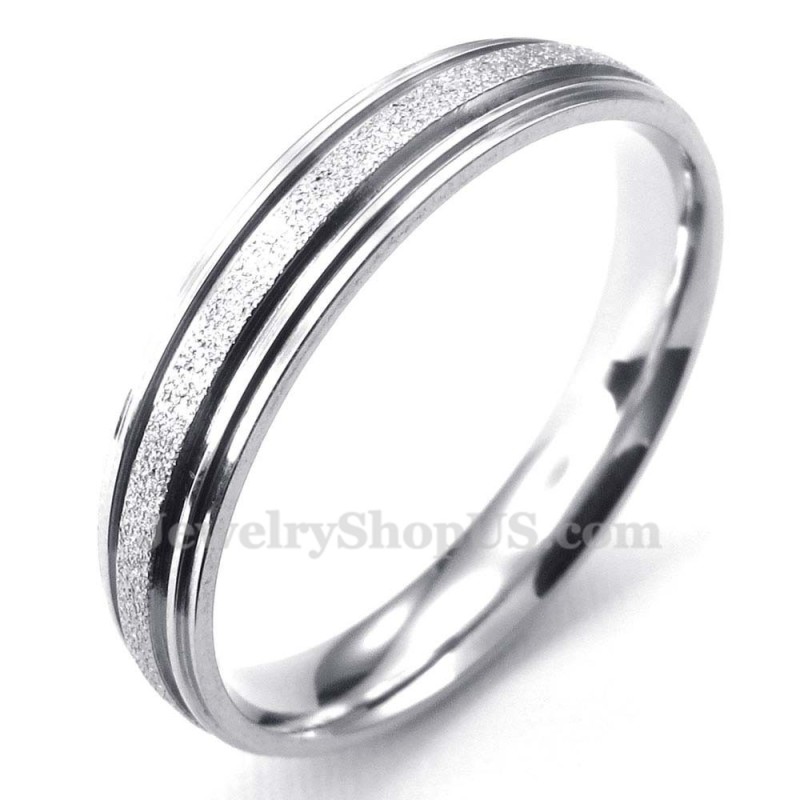 Sandgestrahlter Sweetheart-Ring Aus Titan (Damen) Sandgestrahlter Sweetheart-Ring Aus Titan (Damen)