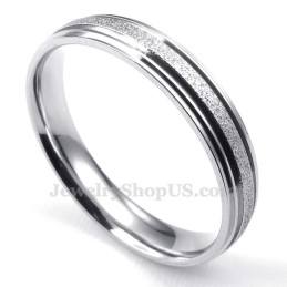 Sandgestrahlter Sweetheart-Ring Aus Titan (Damen)