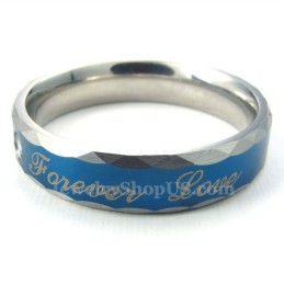 Blauer Titan-Paarring „Forever Love“ (Herren)