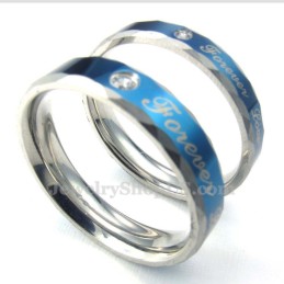 Blauer Titan-Paarring „Forever Love“ (Herren)