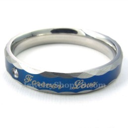 Forever Love Blauer Titan-Paarring (Damen)