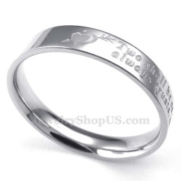 Titanring „Ein Pfeil Durch Das Herz“ (Damen)