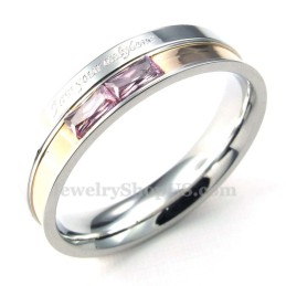 Titan-Liebhaberring Mit Rotem Strass
