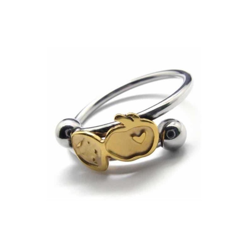Fruit Love 8Mm Titan & Gold Ring Fruit Love 8Mm Titan & Gold Ring