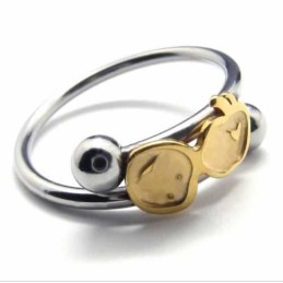 Fruit Love 8Mm Titan & Gold Ring