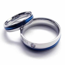 Mm Diamant-Unisex-Bandring Aus Titan
