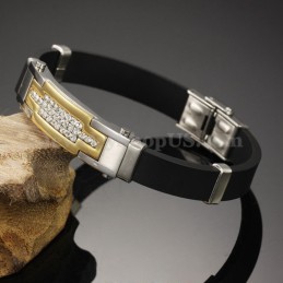 Heißer Verkauf Herren Gold Farbe Zirkonia Titan Armband C934