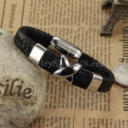Mode Herren Titan Lederarmband C902