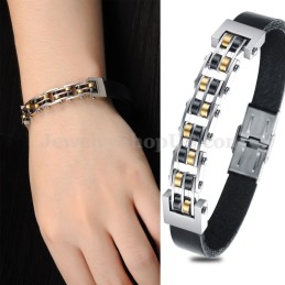 Heißer Verkauf Männer Titan Leder Armband C839