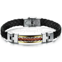 Persönlichkeit Herren Titan Leder Armband C817