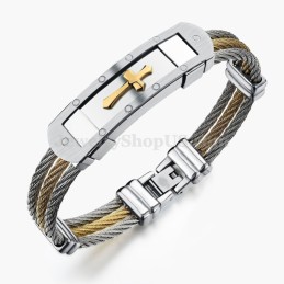Klassisches Herren-Kreuzarmband Aus Titan C782