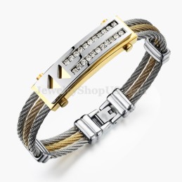 Herrenmode Zirkonia Titan Armband C783