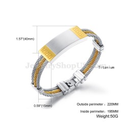 Exquisites Herren-Titanarmband C755