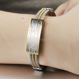 Gold Silber Herren Titan Kreuz Armband C759