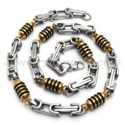 Silber Gold Herren Titan Halskette Kette