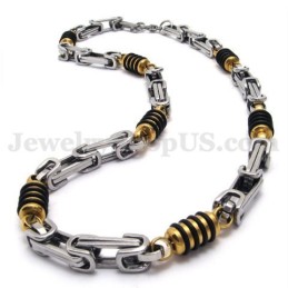 Silber Gold Herren Titan Halskette Kette