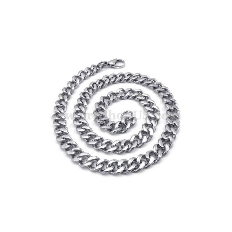 Sexy Silber Herren Titan Halskette Kette Sexy Silber Herren Titan Halskette Kette