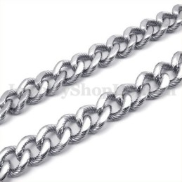 Sexy Silber Herren Titan Halskette Kette