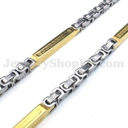 Silber Gold Herren Titan Halskette Kette