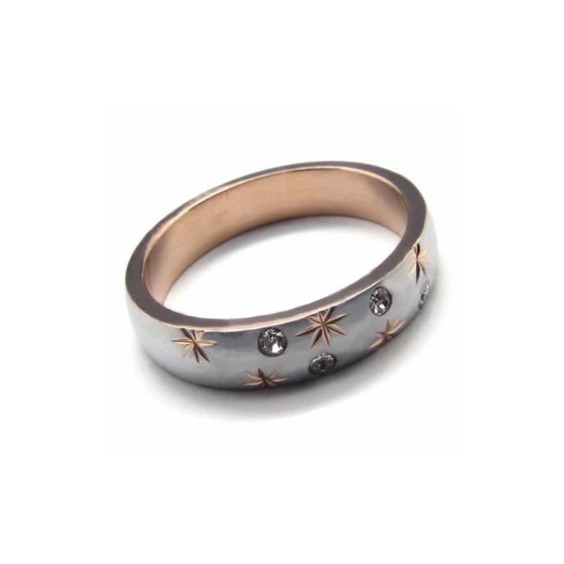 4 Mm Großer Court-Band-Ring Aus Titan Mit Diamanten Und Goldeinlage 4 Mm Großer Court-Band-Ring Aus Titan Mit Diamanten Und Goldeinlage