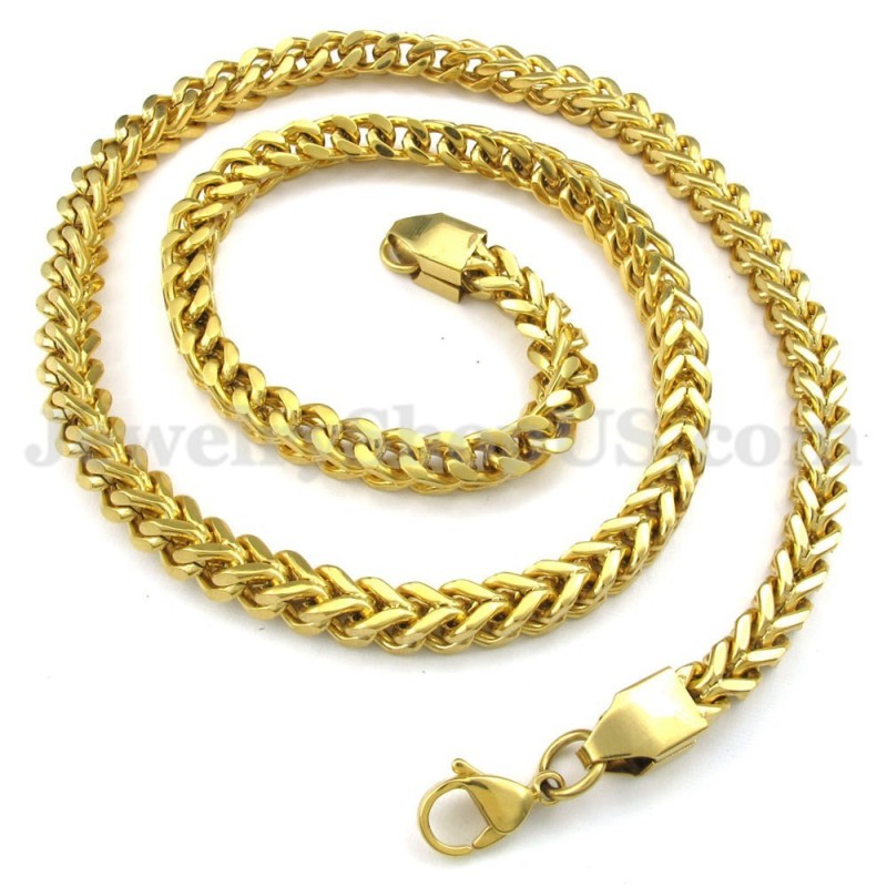Heißer Verkauf Gold Herren Titan Halskette Kette Heißer Verkauf Gold Herren Titan Halskette Kette