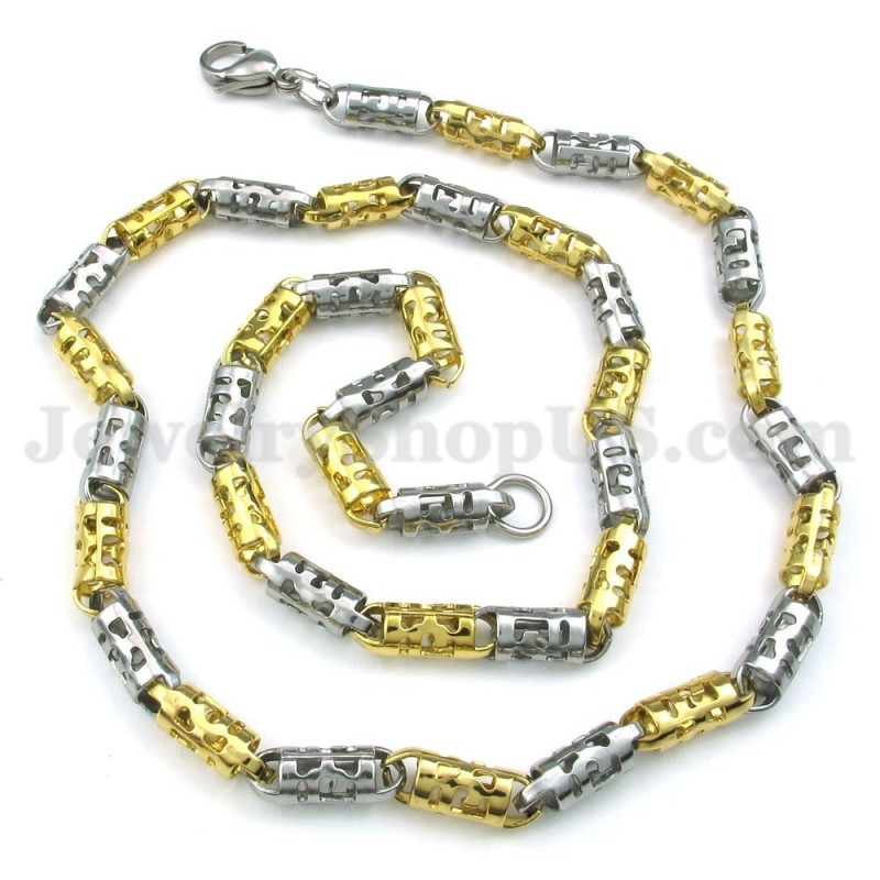 Exquisite Goldene Titan-Halskette Für Herren Exquisite Goldene Titan-Halskette Für Herren